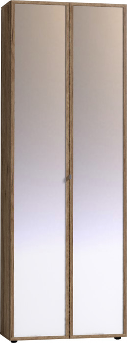 Шкаф для одежды с зеркалами Nature 92, дуб табачный