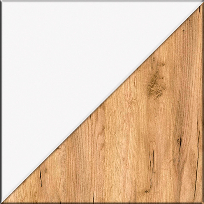 Октава Набор шкафов 47, цвет белый шагрень/серый графит/дуб крафт золотой/фасады МДФ белый шагрень/серый графит, ШхГхВ 128,8х35,3х197,6 см., ун. сб.