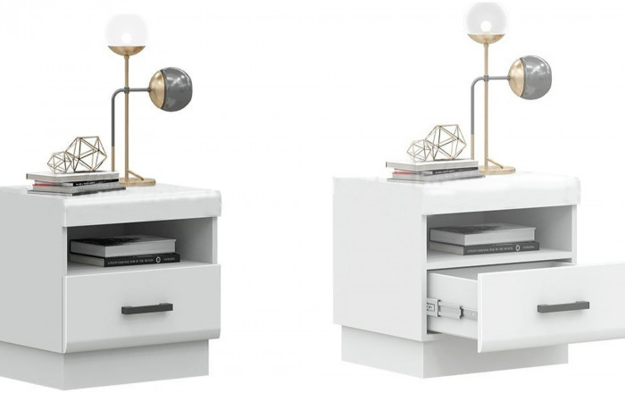 Модульная спальня Магнолия (Белый глянец / Черный глянец)