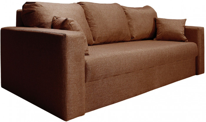 Диван-кровать Ливерпуль, 160х195, раскладной, еврокнижка, рогожка, коричневый