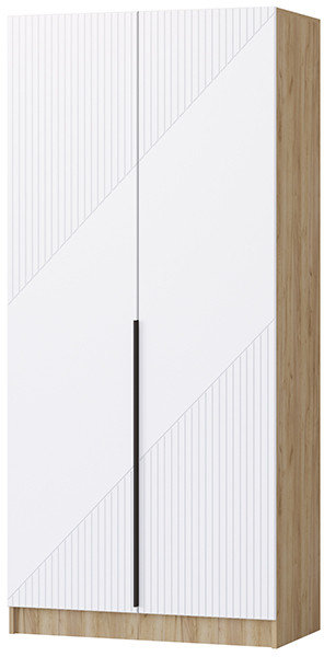 Шкаф Авис 1,0, Крафт золотой/Белый софтач