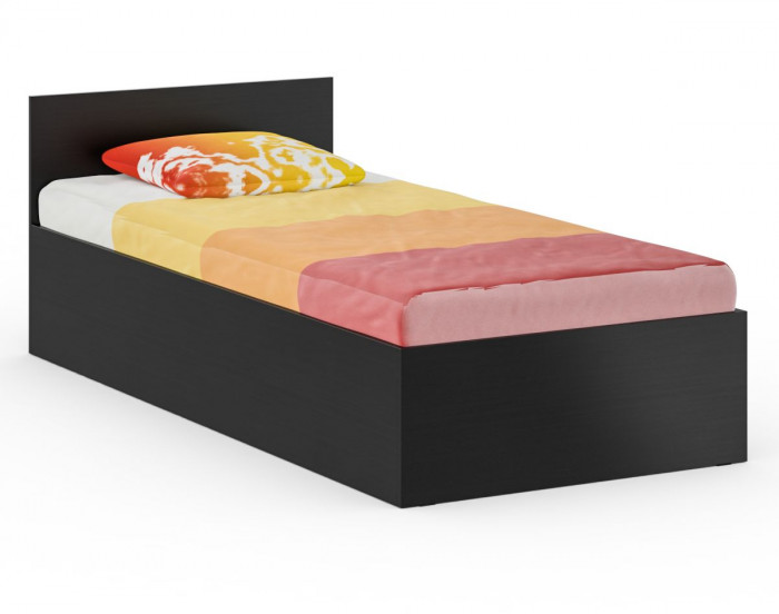 Спальня Стандарт 4-0900, венге/фасады ТВ тумбы МДФ чёрный глянец