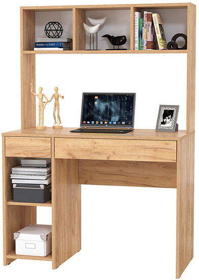 Стол компьютерный Комфорт 12.77F, цвет дуб крафт золотой, ШхГхВ 100х49,8х147 см., универсальная сборка