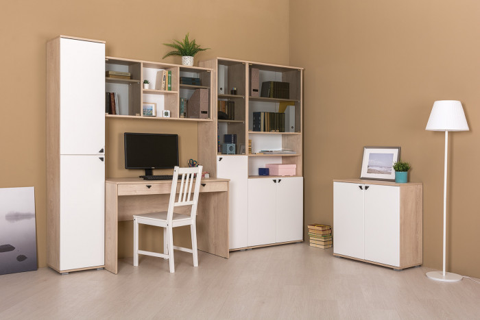 КР100 Бостон 10.51 Шкаф навесной, цвет дуб эндгрейн элегантный, ШхГхВ 115,2х28,7х51,6 см.