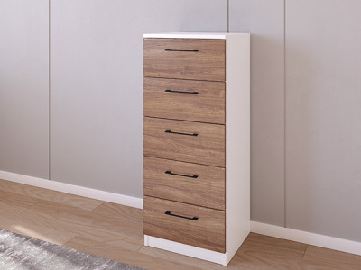 Комод 02/16 45х40х110 Белый/Морское дерево Винтаж