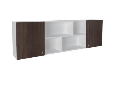 Полка надкроватная Белый/Дуб Шамони