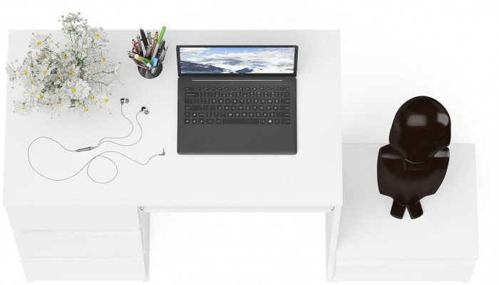 Мори Стол компьютерный МС-6 левый + Тумба ТМП400.1, цвет белый, ШхГхВ 130,4х50х76,6 см., выдвижные ящики слева, НЕ универсальная сборка