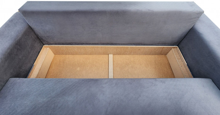 Диван-еврокнижка Амстердам L, 145х190, велюр серый