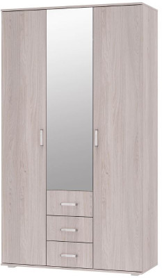 "Белла" шкаф 3-х створчатый (1200х2120х470) венге/ясень белый